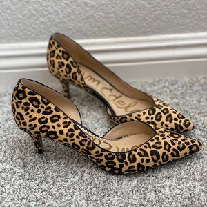 Sam Edelman Animal Print Real Fur Heels
